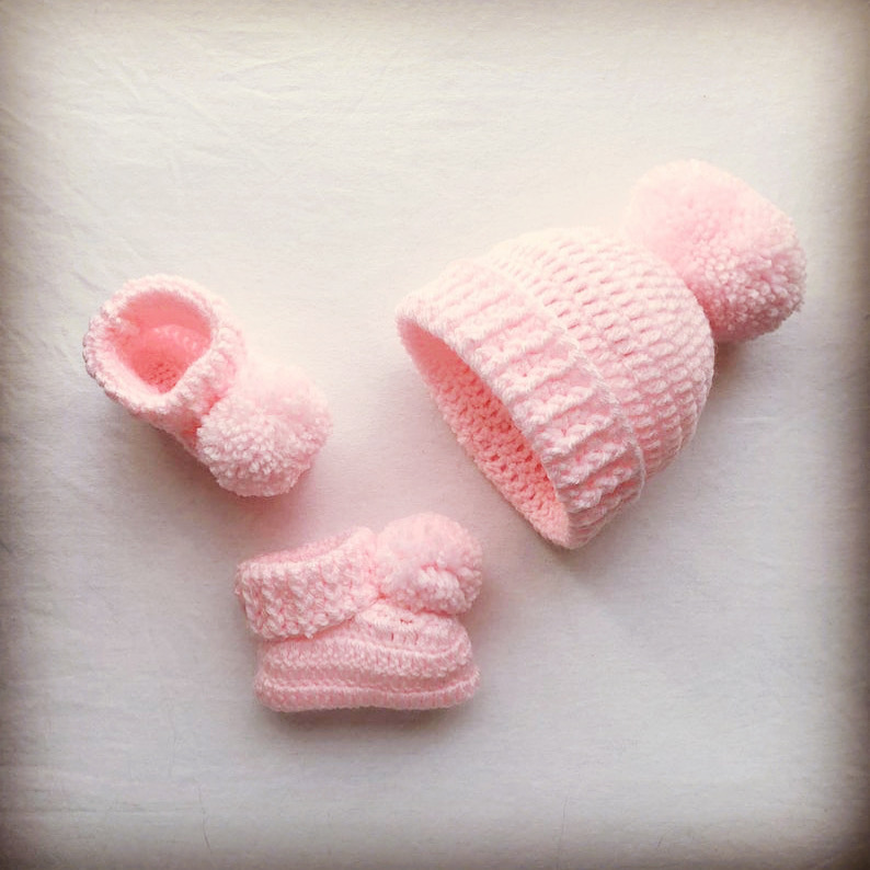 Crochet Baby Cap and Booties Set - Image 4