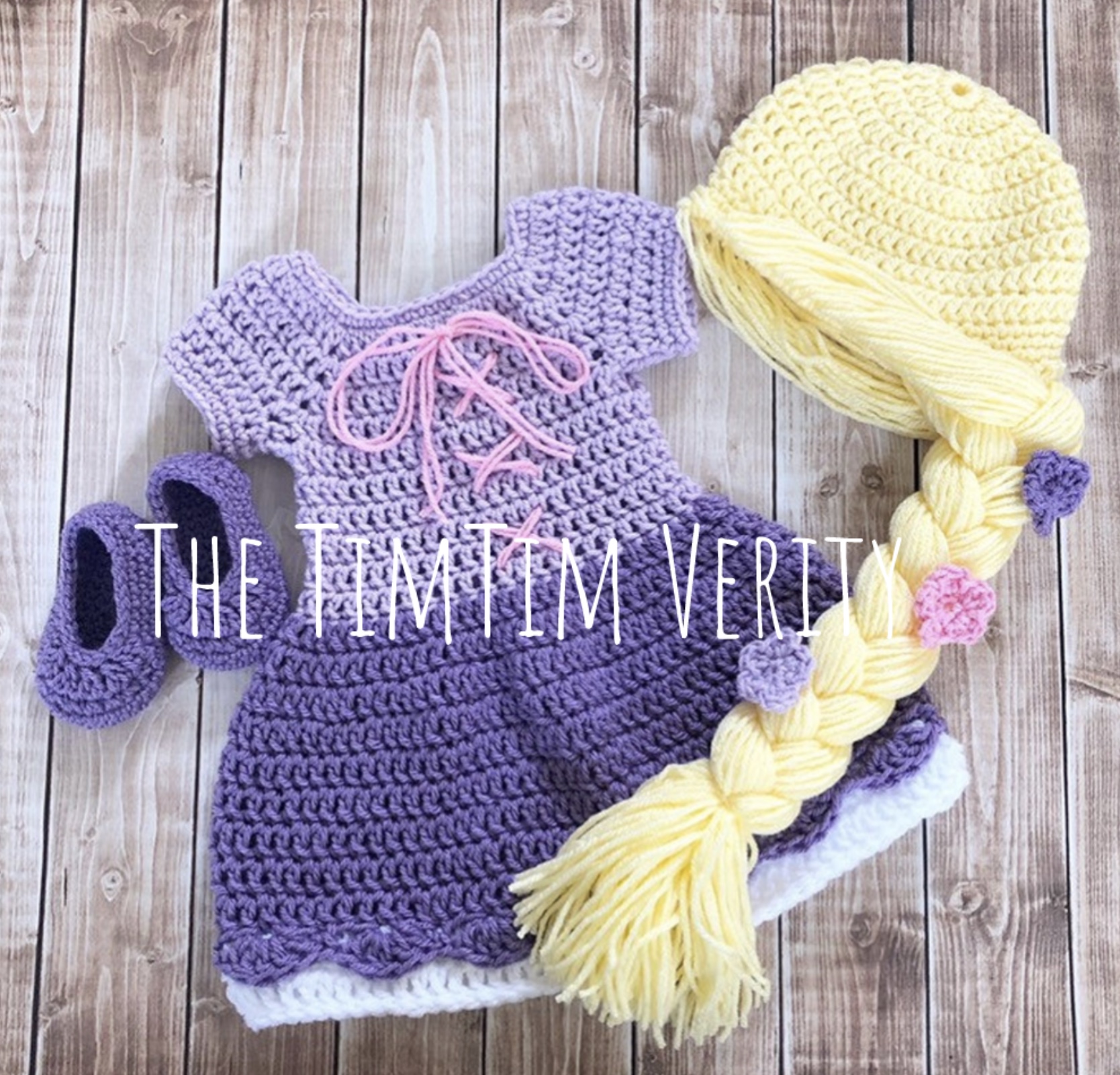 Crochet Rapunzel Dress Set