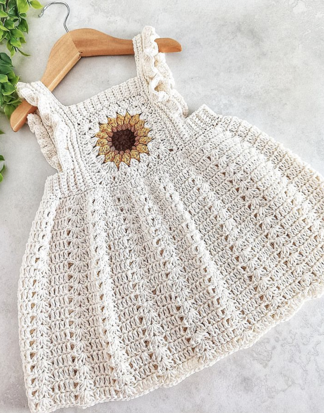 Handmade and Crocheted Baby frock