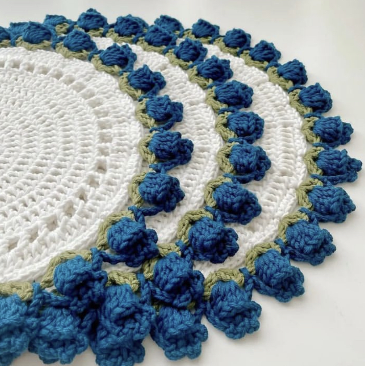 Blue Rose Table Mats