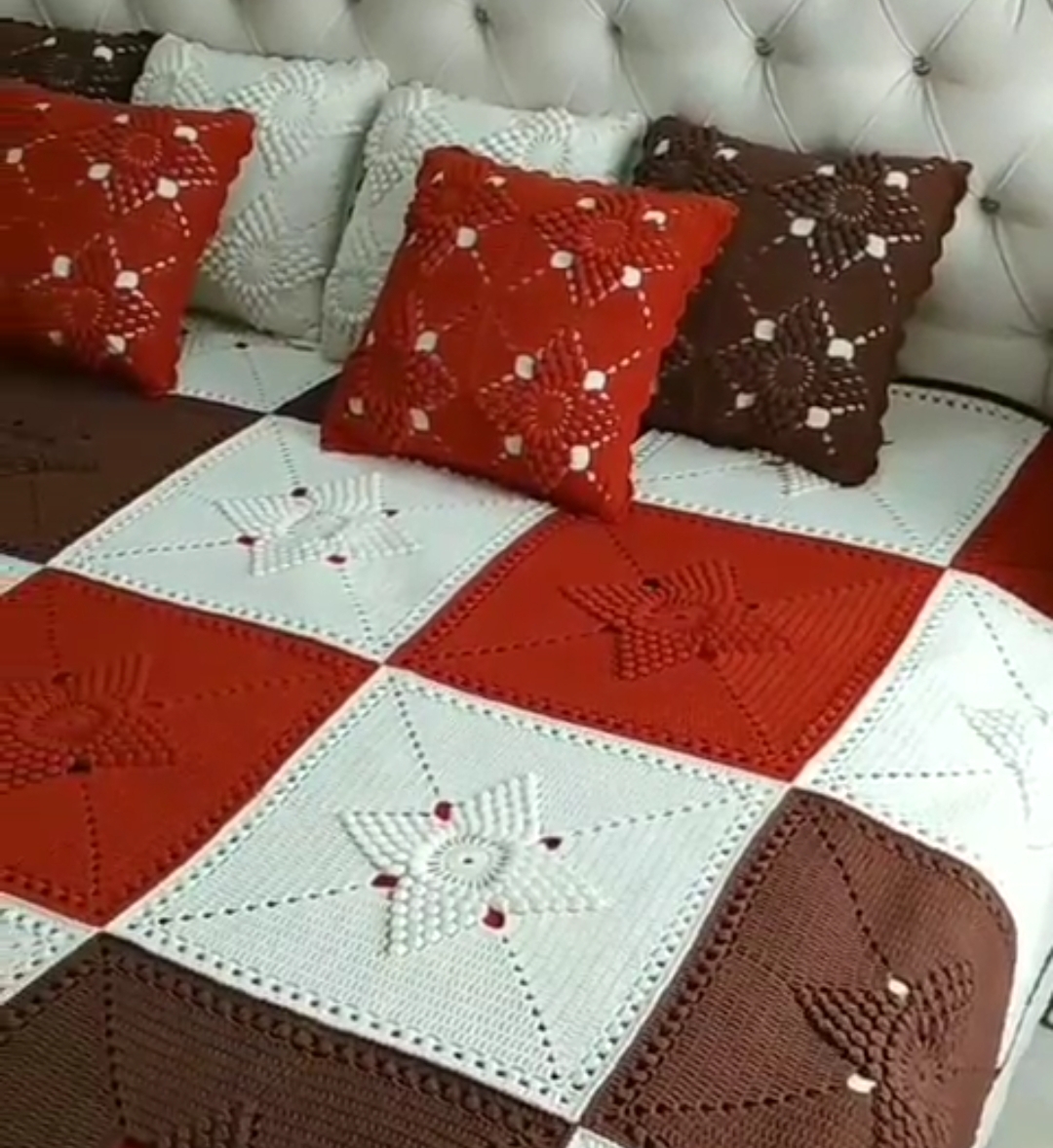Bed Spread with 2 Pillow Covers & one cushion Cover