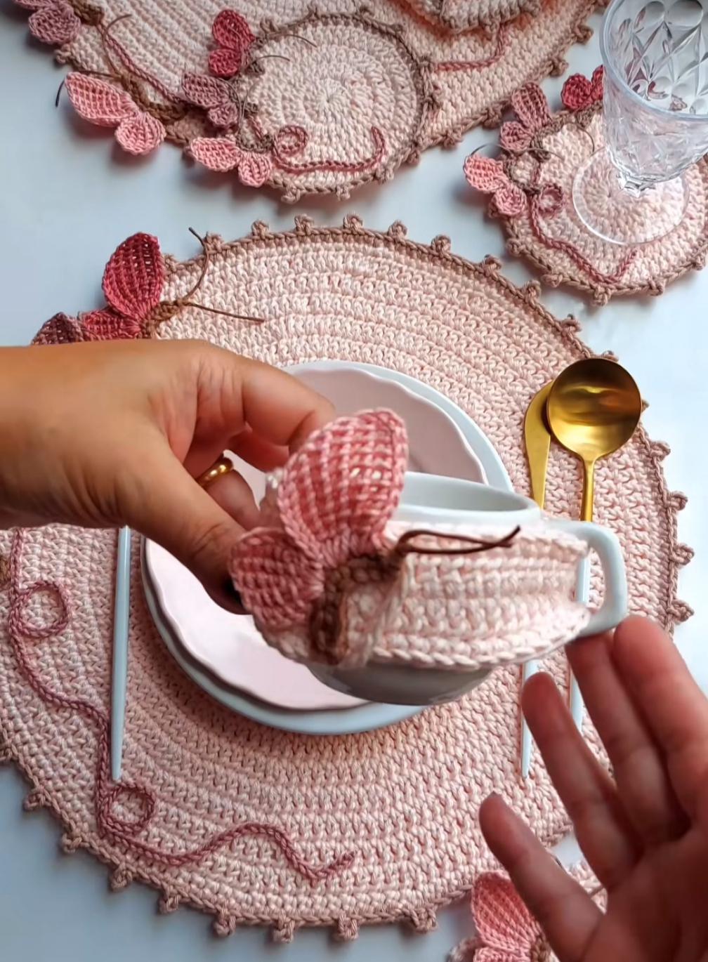 Table Mat with a Beautiful Butterfly Decor - Image 3