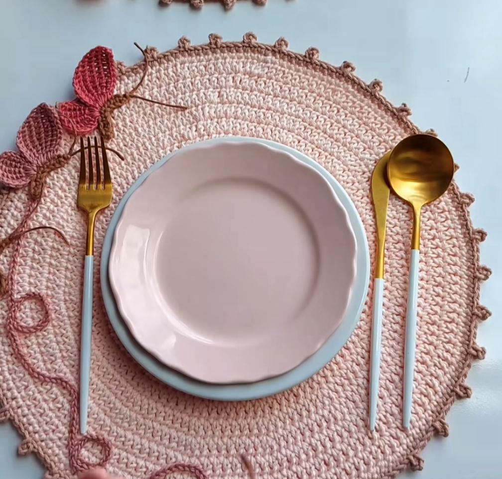 Table Mat with a Beautiful Butterfly Decor