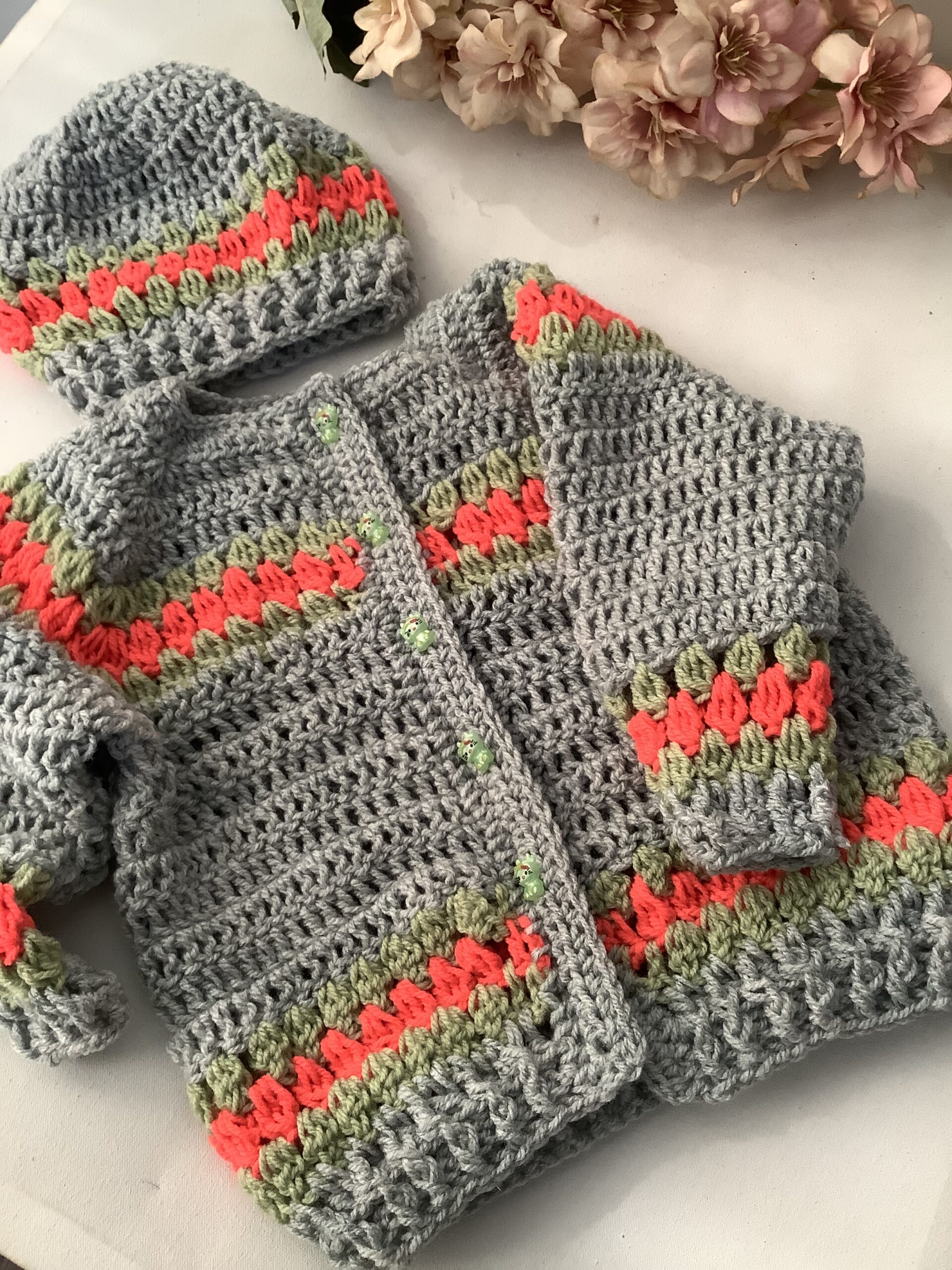 Cozy Elegance: Crochet Full Sleeves Sweater and Cap