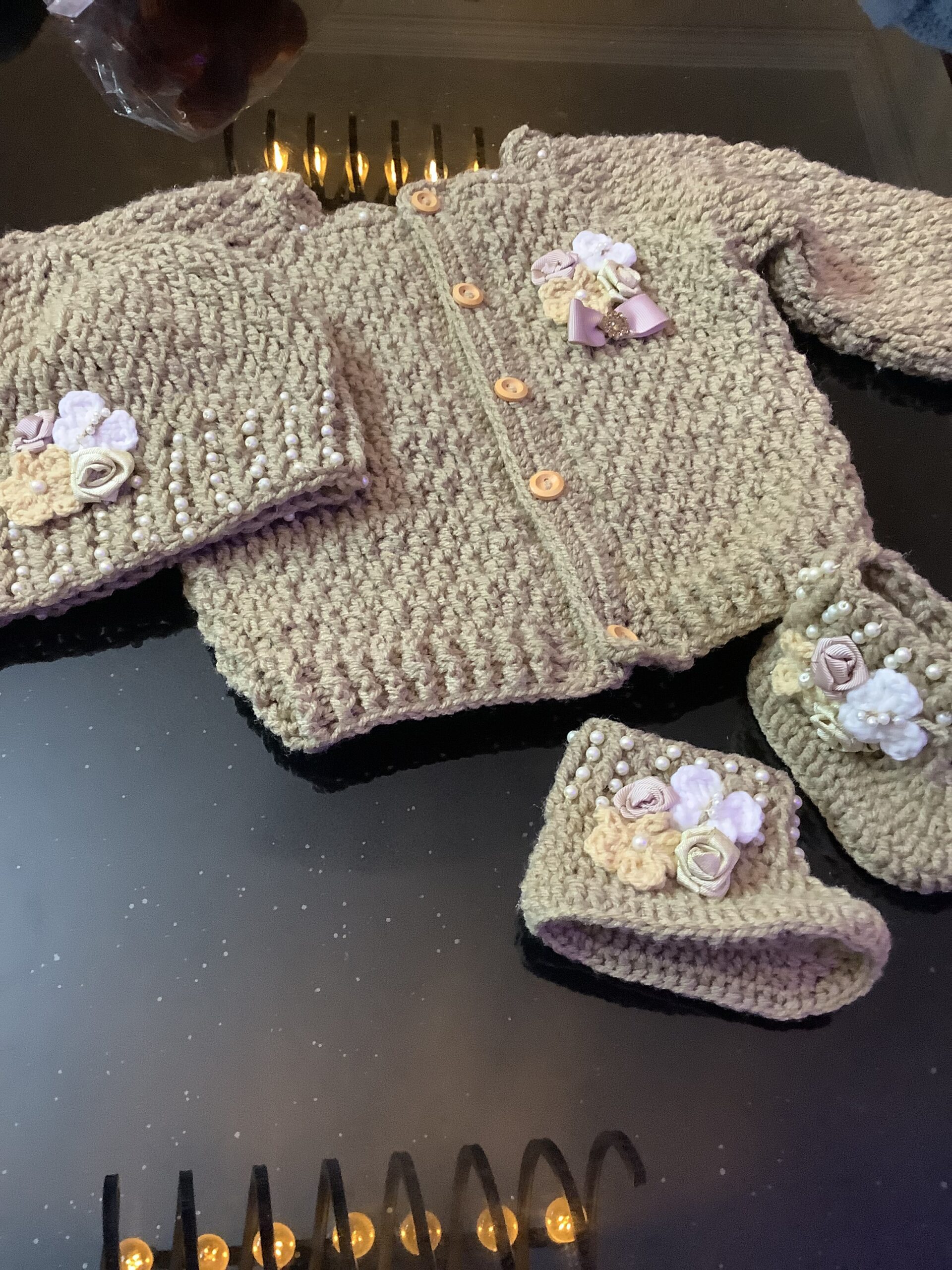 Crochet Sweater: Beaded Bliss Ensemble