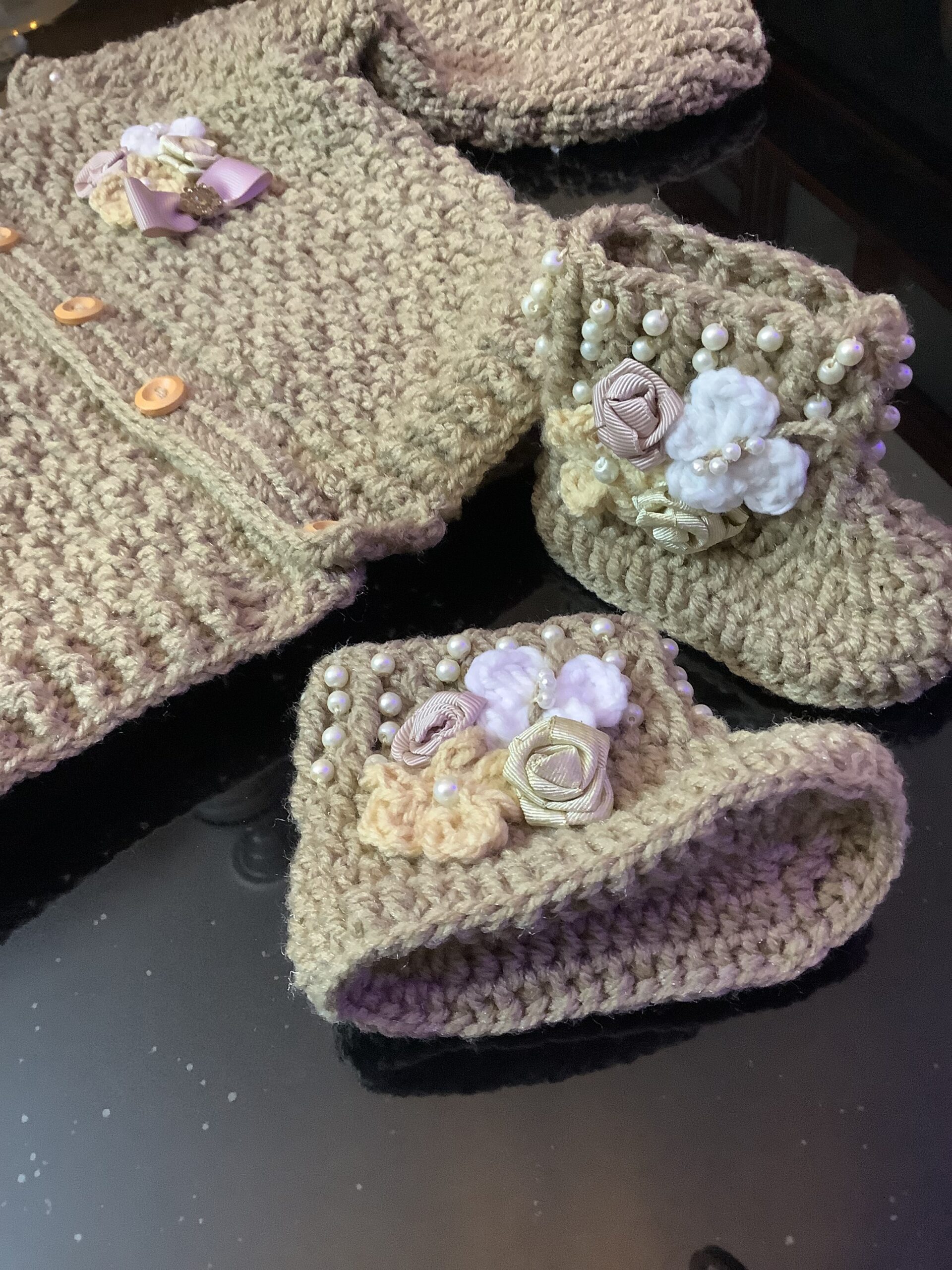 Crochet Sweater: Beaded Bliss Ensemble - Image 3