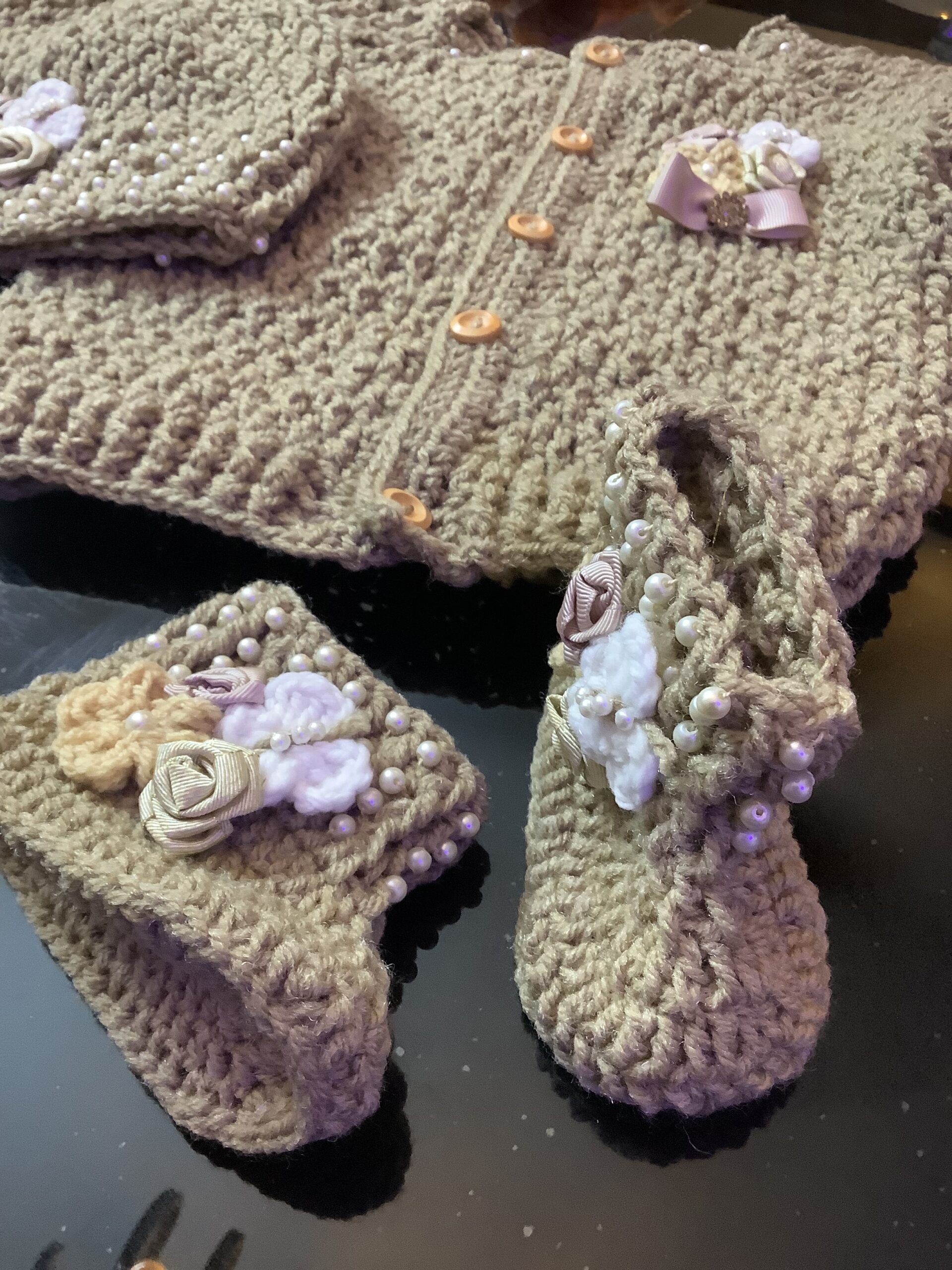 Crochet Sweater: Beaded Bliss Ensemble - Image 6