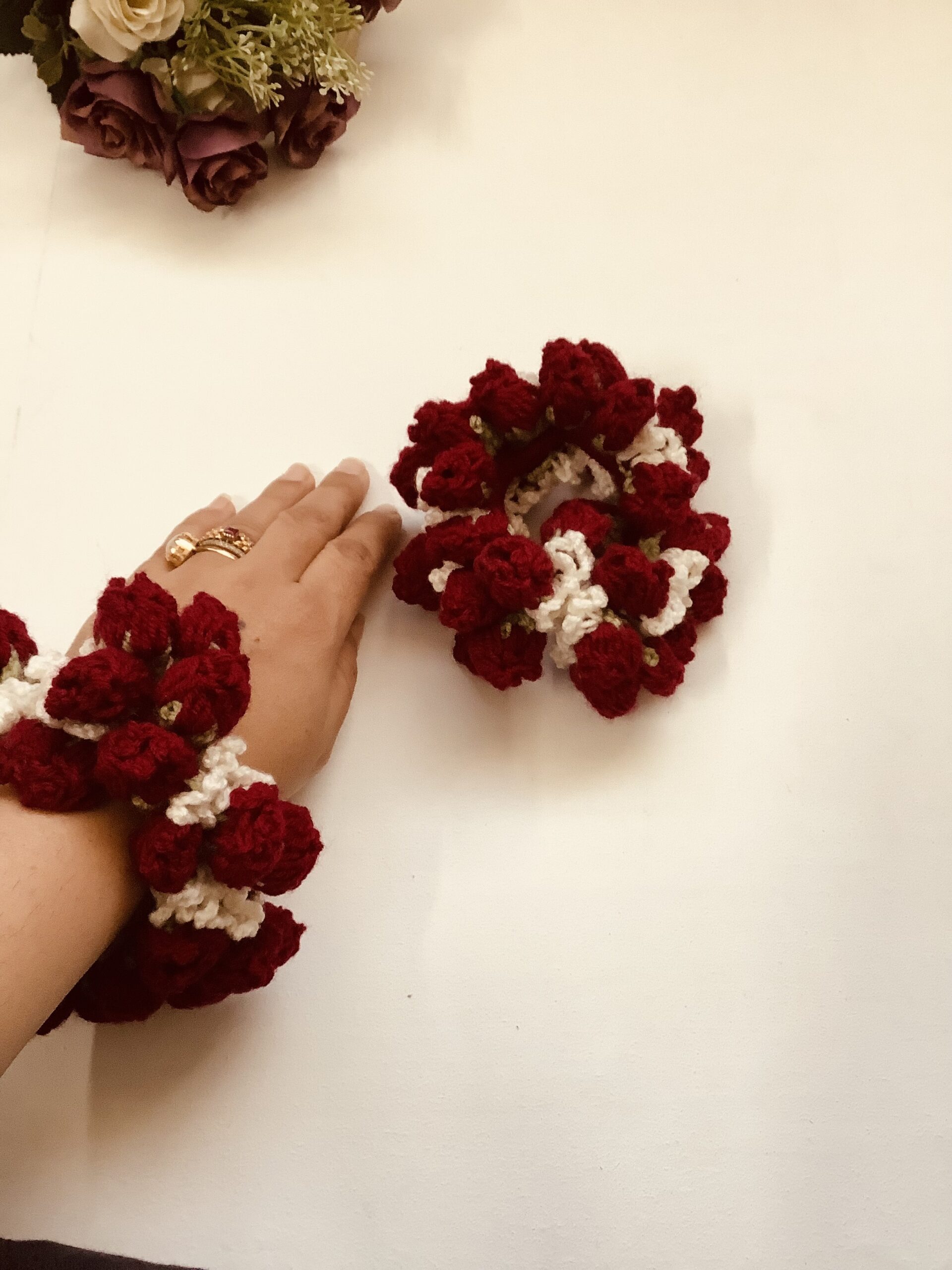 Handmade crochet gajra