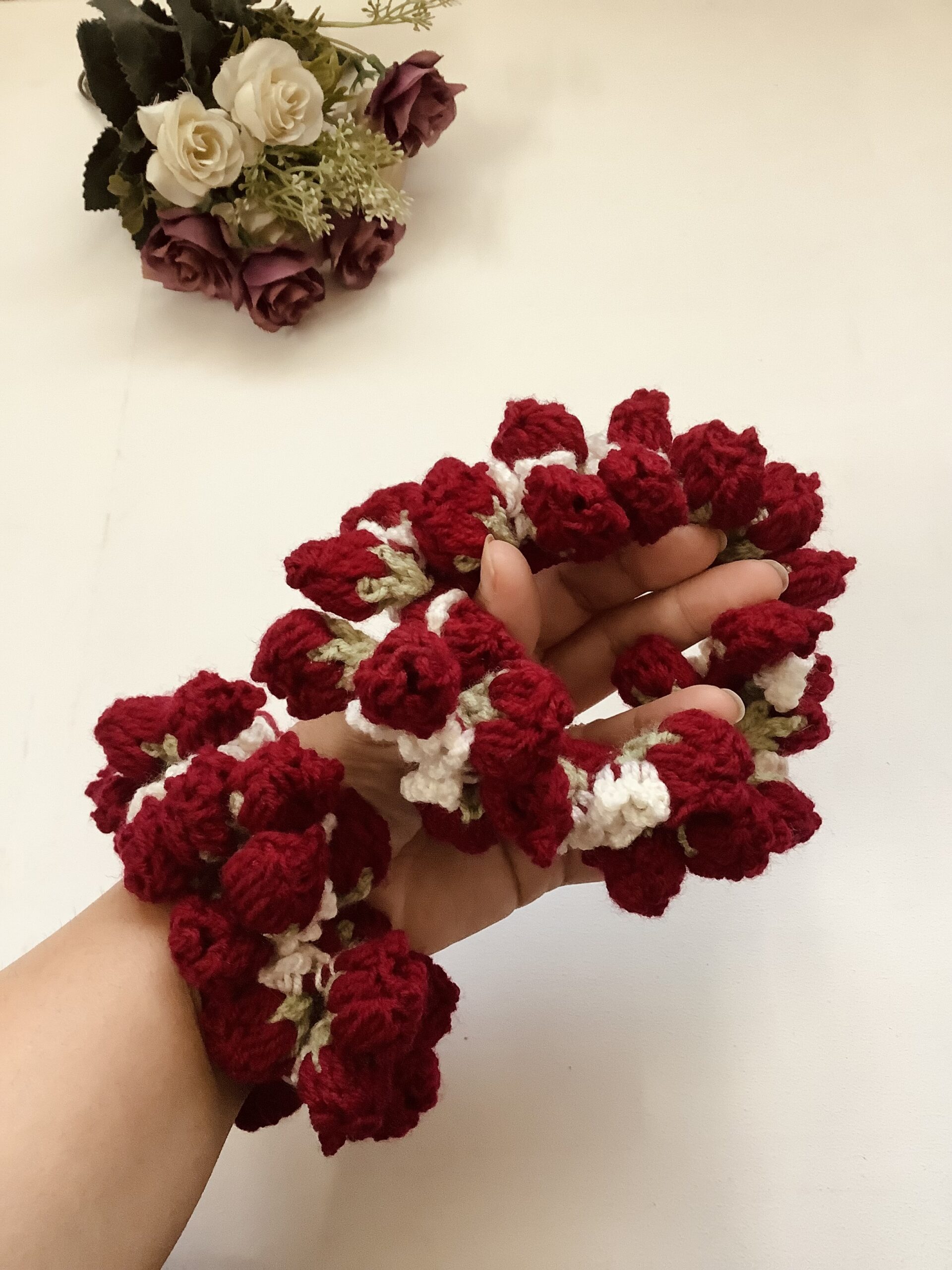 Crochet gajra for wedding wear